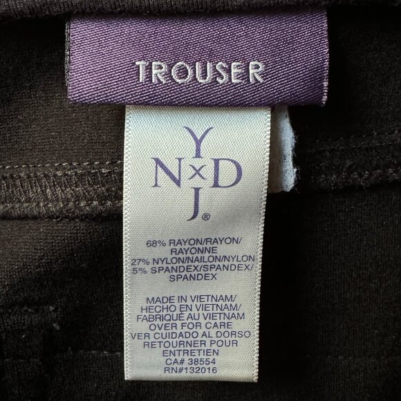 NWOT NYDJ Bold Black Ponte Knit Straight Leg Stretch Trouser in Women's 16 - Picture 7 of 10